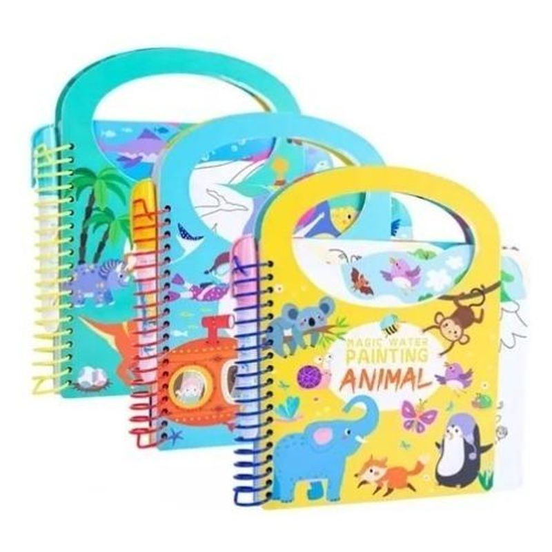 GENERICO - Libro Mágico Reutilizable para Pintar con Agua y Divertirse