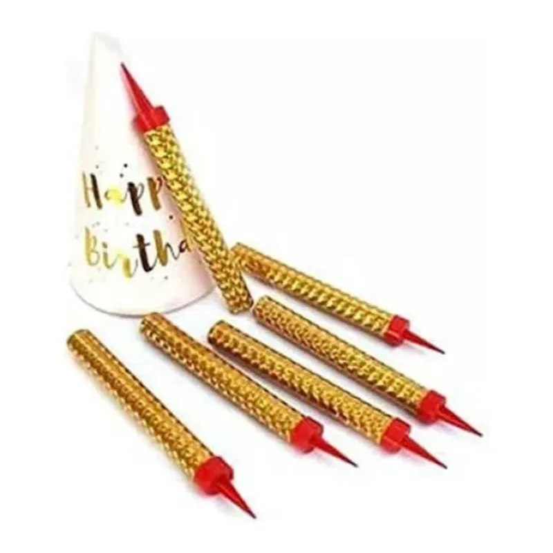 GENERICO - Velas de Fuegos Artificiales para Cumpleaños - Pack 6 Unidades