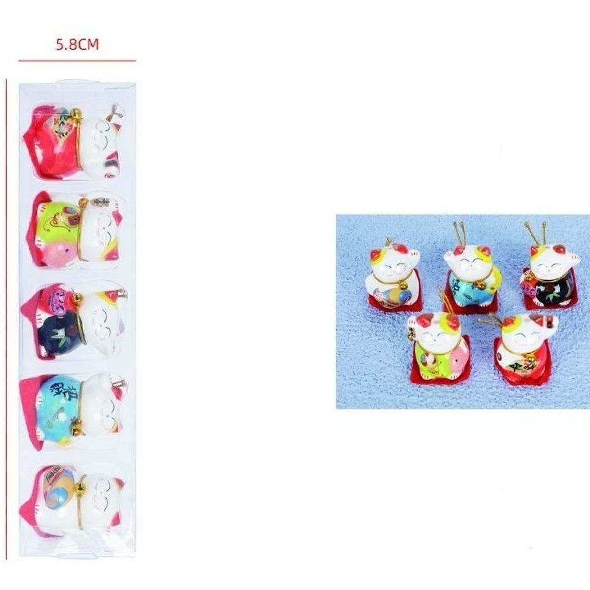 GENERICO - Gato de la Suerte Chino en Cerámica Estatua Original