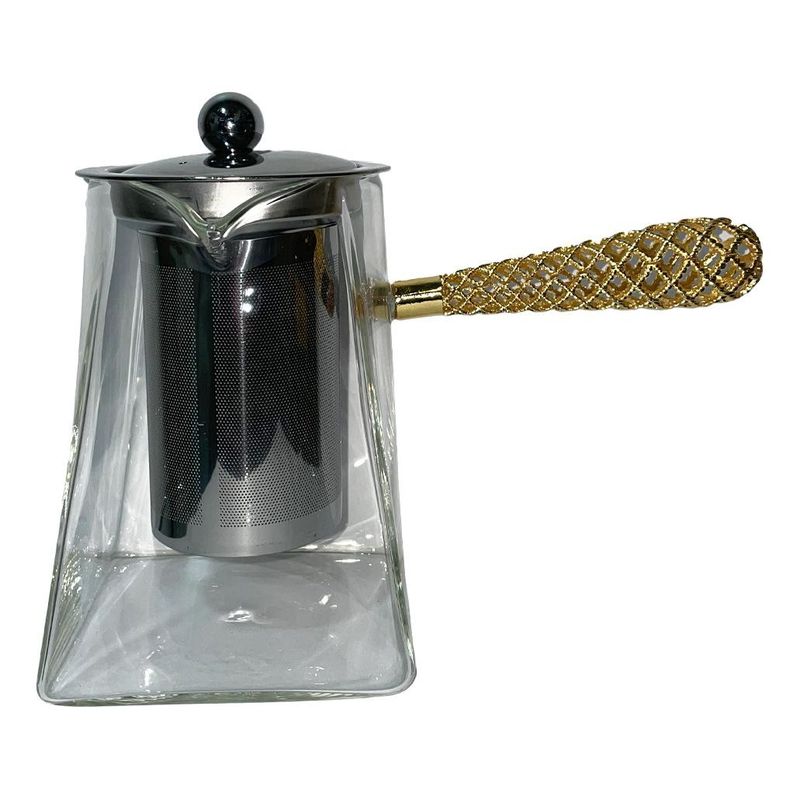 GENERICO - Tetera Infusora de Vidrio 750ml con Elegante Mango Cilíndrico