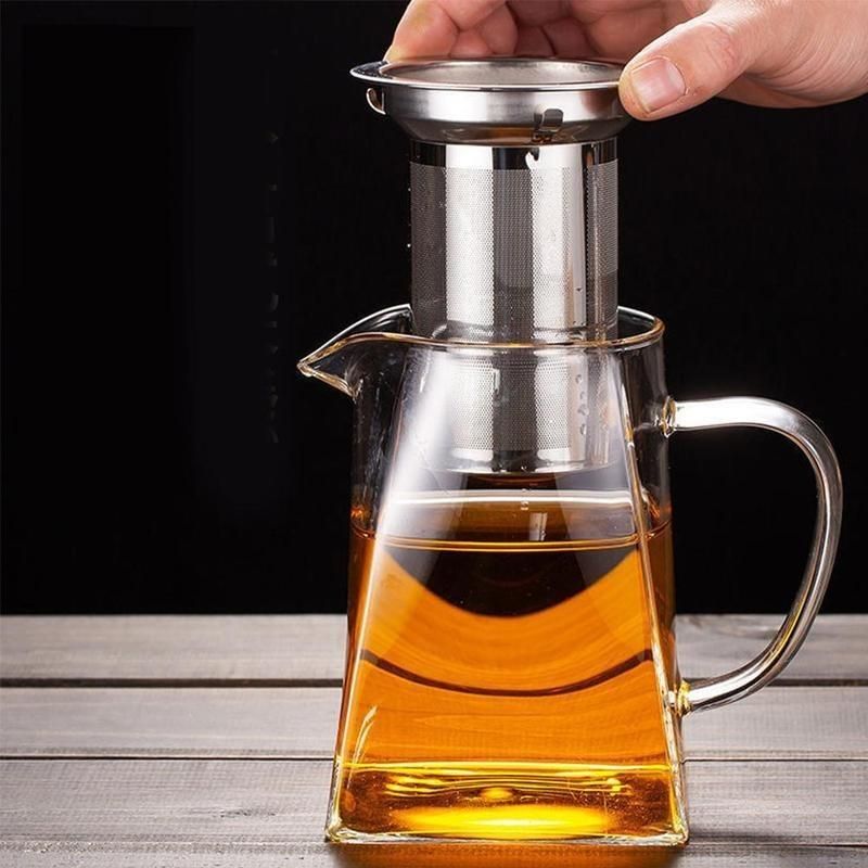 GENERICO - Elegante Tetera de Vidrio con Infusor de Acero 750ml