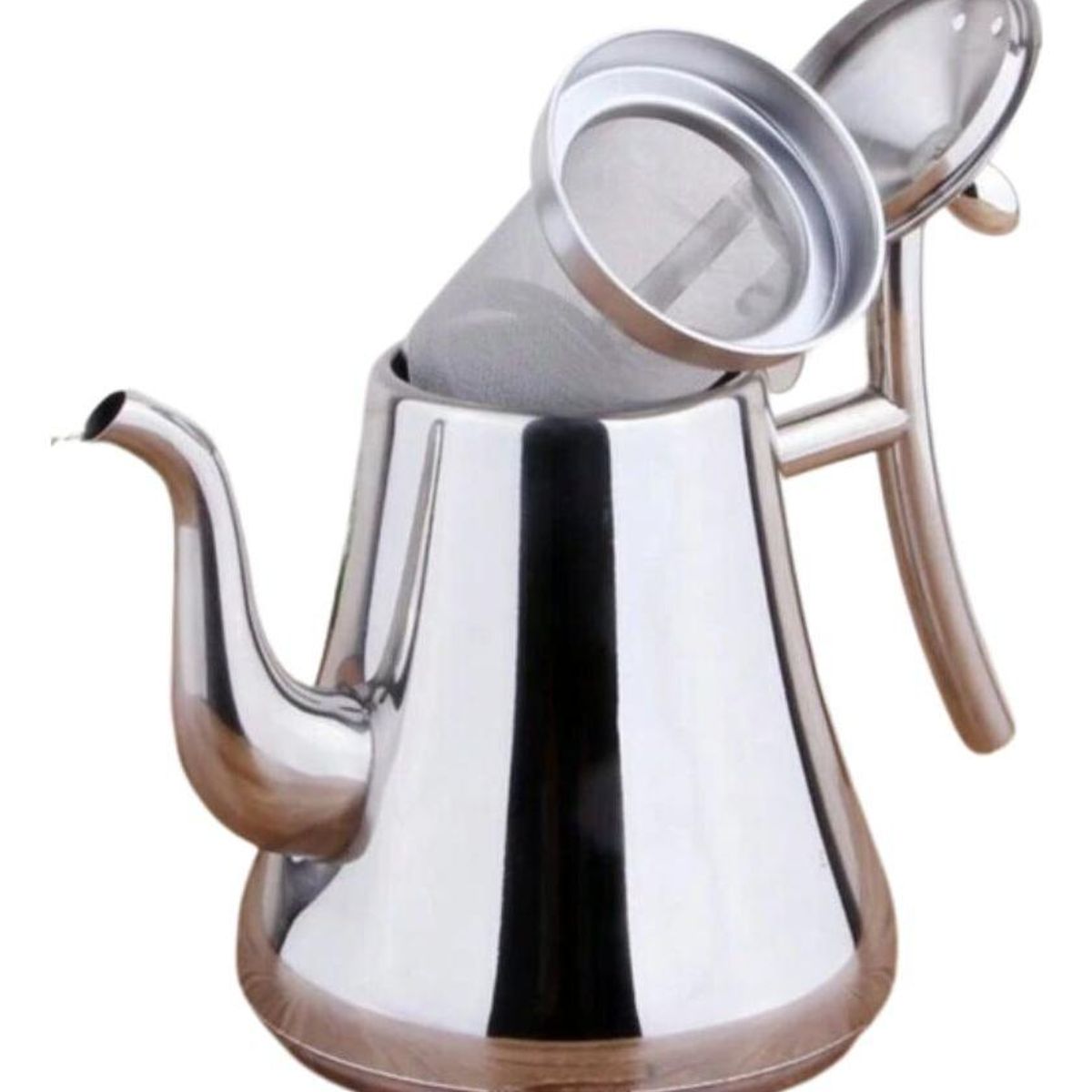 GENERICO - Tetera Elegante de Acero Inoxidable con Filtro y 1 Litro