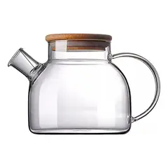 GENERICO - Tetera de Té de Vidrio Borosilicato con Infusor 1 L