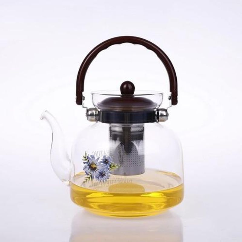 GENERICO - Tetera de Vidrio con Infusor y Capacidad de 1100 ml