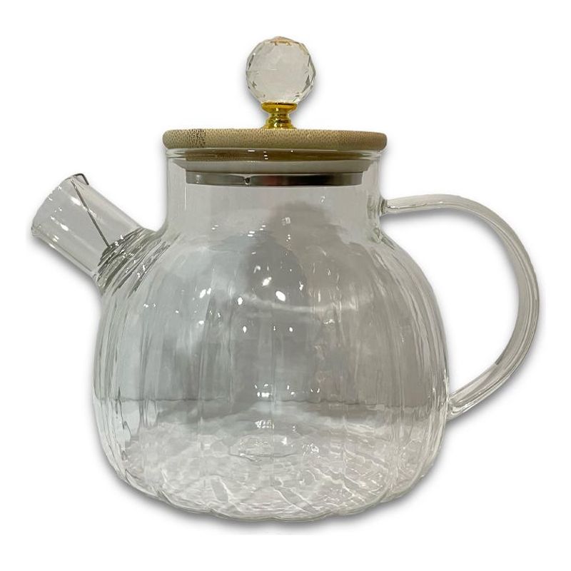 GENERICO - Tetera Elegante de Vidrio Borosilicatado 1L con Infusor