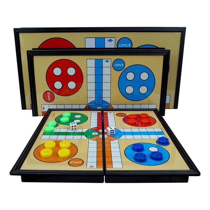 GENERICO - Juego de Mesa Magnético Parchís Plegable para Viajes