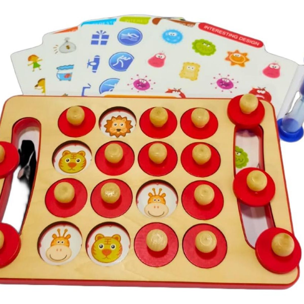 GENERICO - Juego de Memoria Didáctico en Madera para Niños