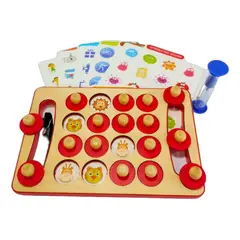 GENERICO - Juego de Memoria Didáctico en Madera para Niños