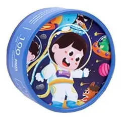 GENERICO - Rompecabezas de Cartón 100 Piezas Tema Astronauta Infantil