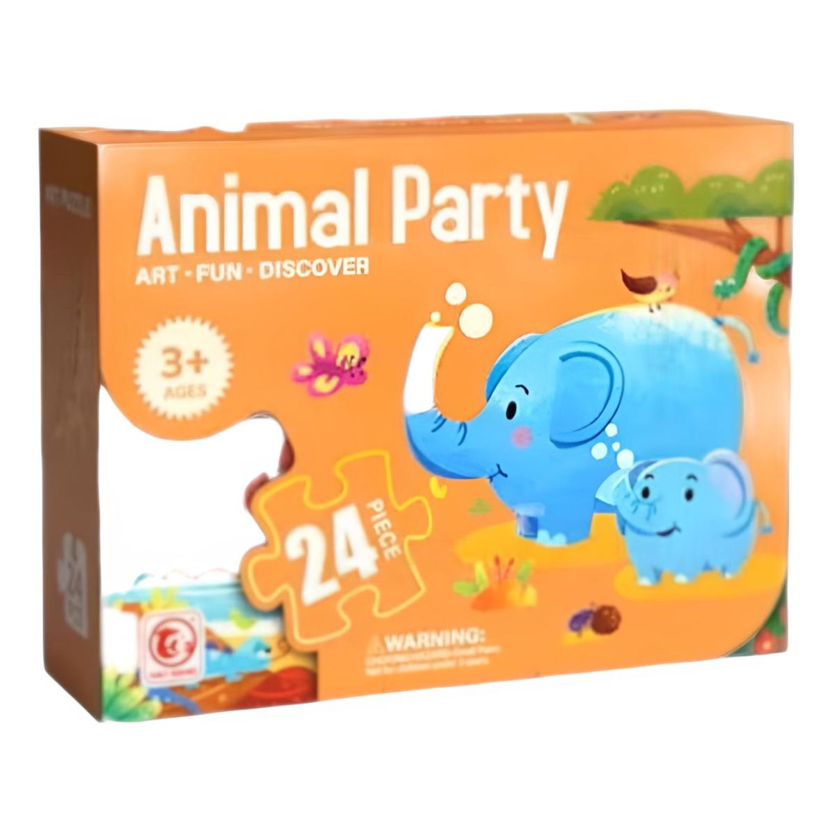 GENERICO - Rompecabezas de Cartón 24 Piezas Fiesta de Animales