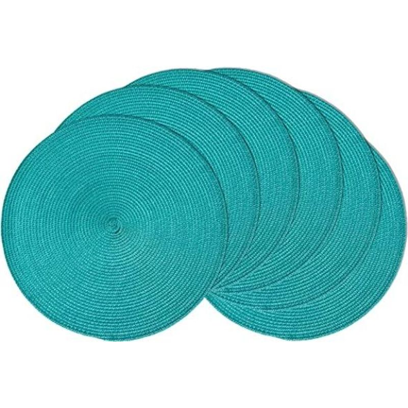 GENERICO - Juego de 6 Manteles Individuales Redondos Trenzados 38 cm