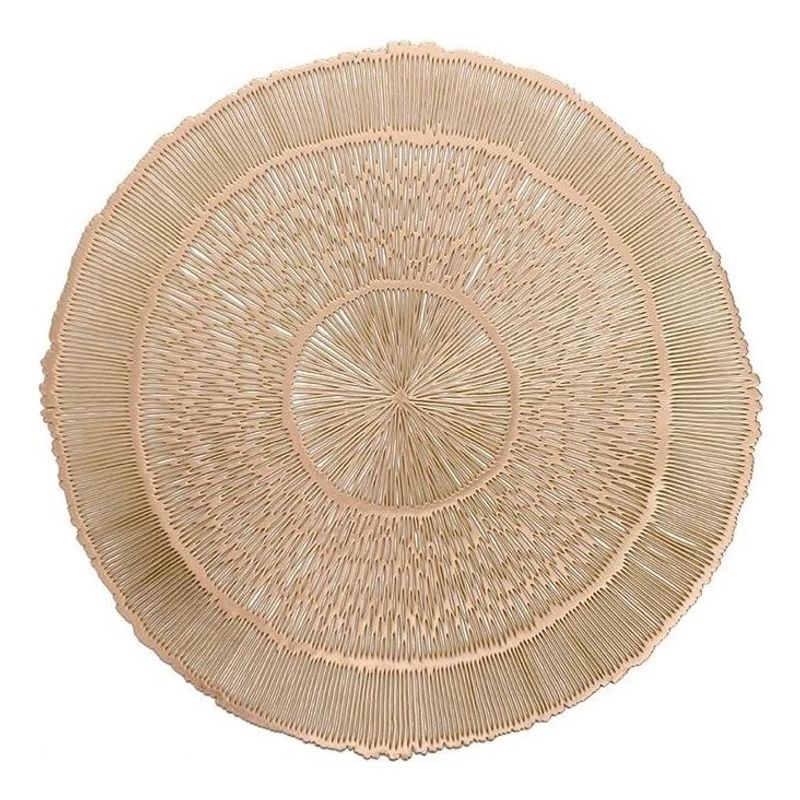 GENERICO - Elegantes Individuales Octagonales Plateados para Mesa