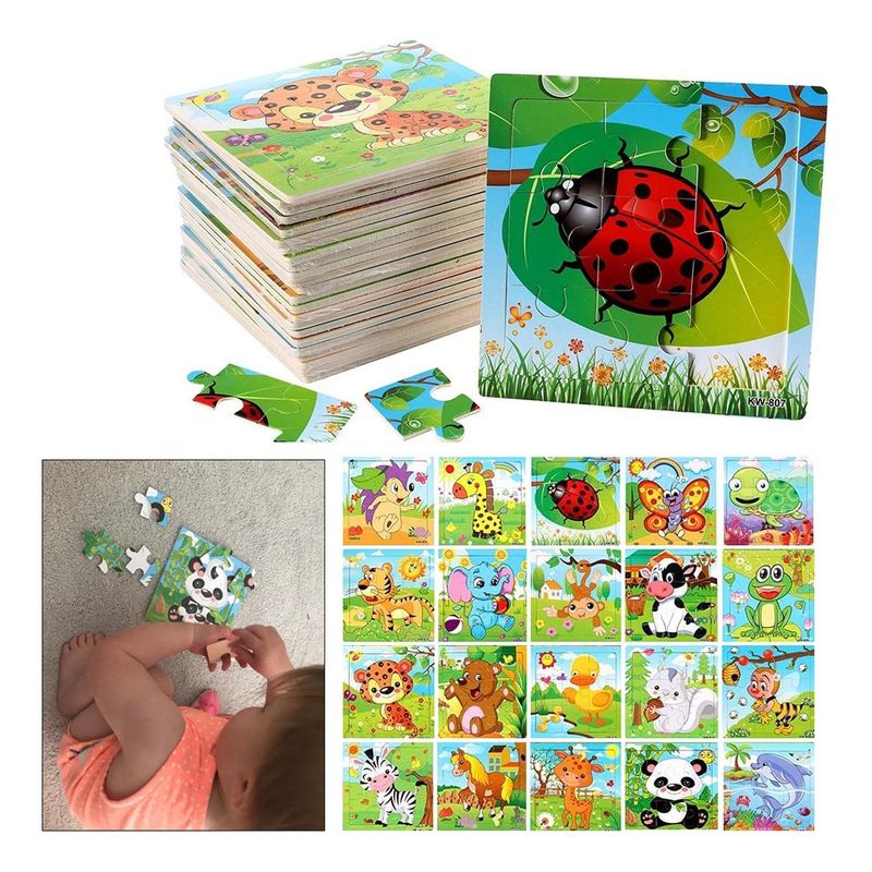 GENERICO - Puzzles de Madera Didácticos para Aprender Jugando