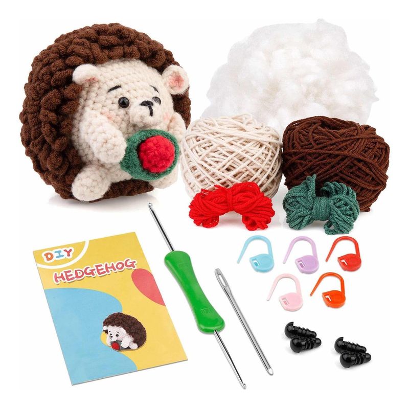 GENERICO - Kit Completo para Tejer Amigurumi de Erizo y Más