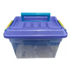 GENERICO - Caja Plástica Multiuso con Tapa para Almacenamiento 13L