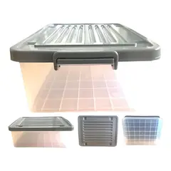 GENERICO - Caja Organizadora Transparente de 28 Litros con Tapa