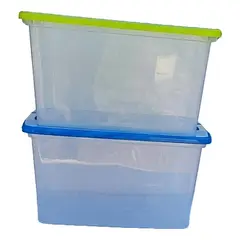 GENERICO - Pack de 3 Cajas Organizadoras Transparentes de 28 Lts