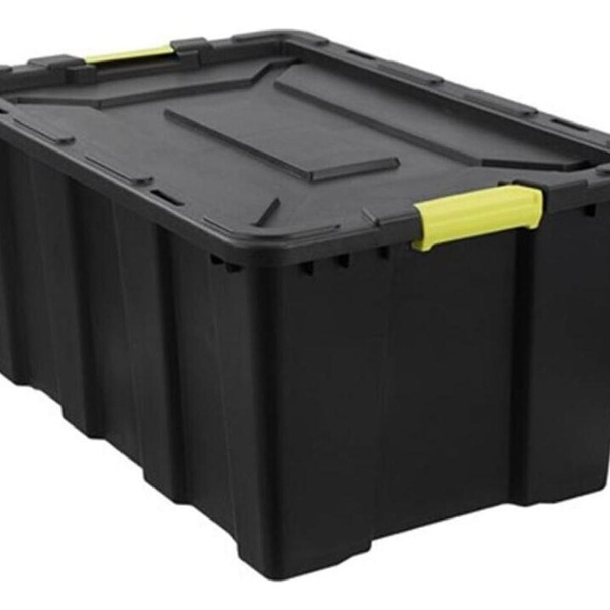 GENERICO - Caja Organizador Plástica de 100L con Asas Amarillas