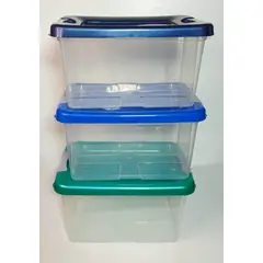GENERICO - Pack 10 Cajas Organizadoras Plásticas de 10 Litros Transparente