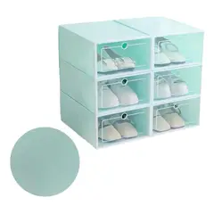 GENERICO - Pack de 6 Organizadores de Zapatos con Tapa de Plástico