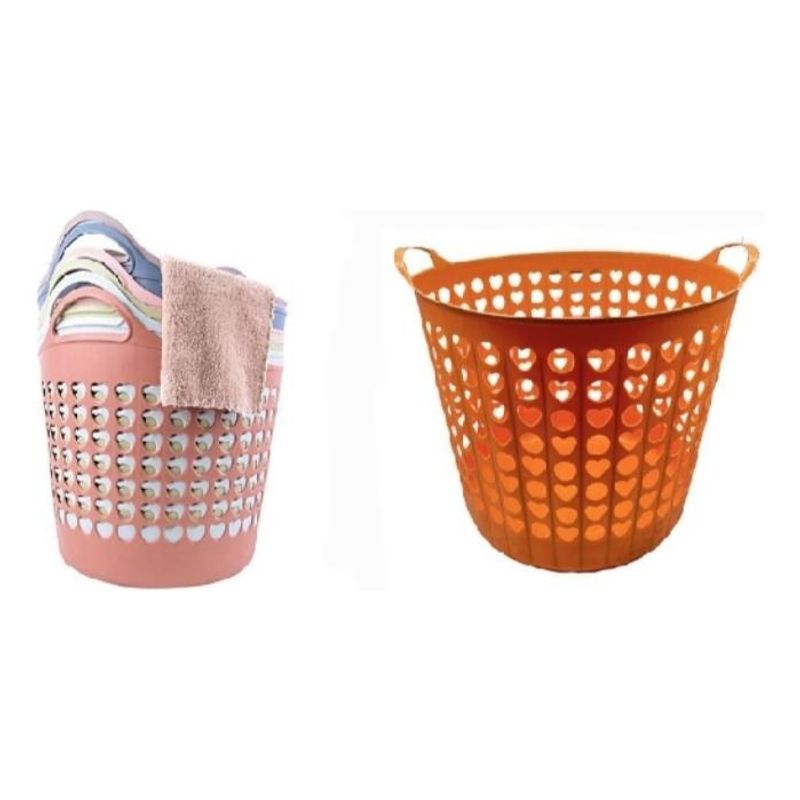 GENERICO - Cesta Organizadora Redonda de Plástico para Ropa Colorida