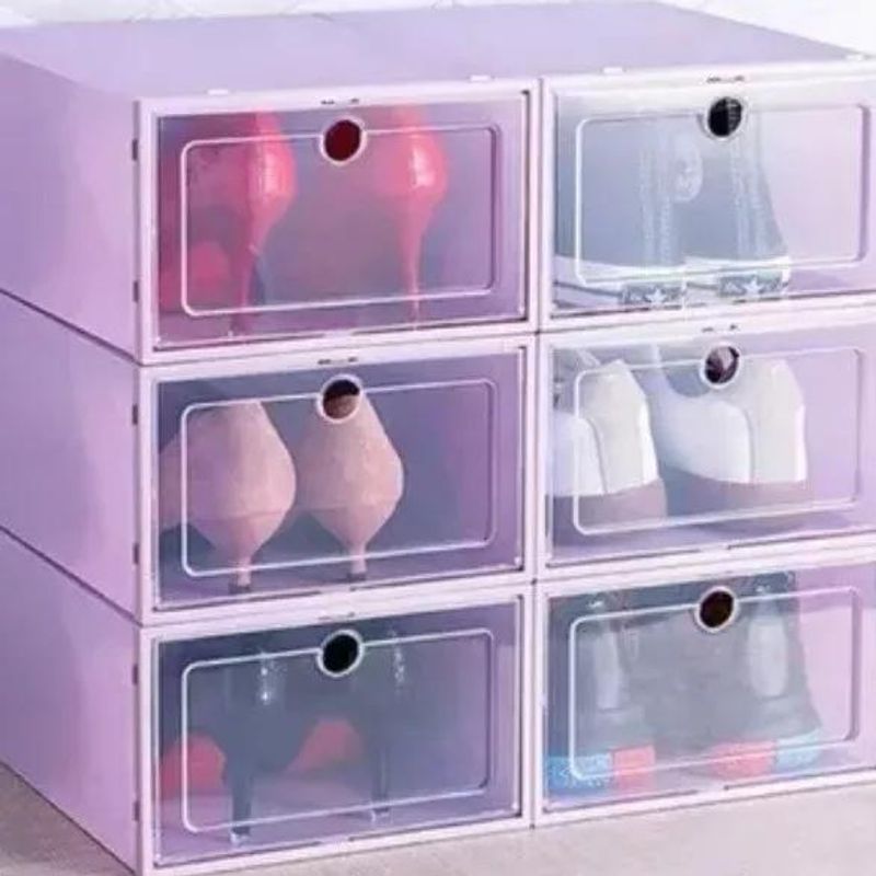 GENERICO - Pack de 6 Cajas Transparentes para Organizar Calzado