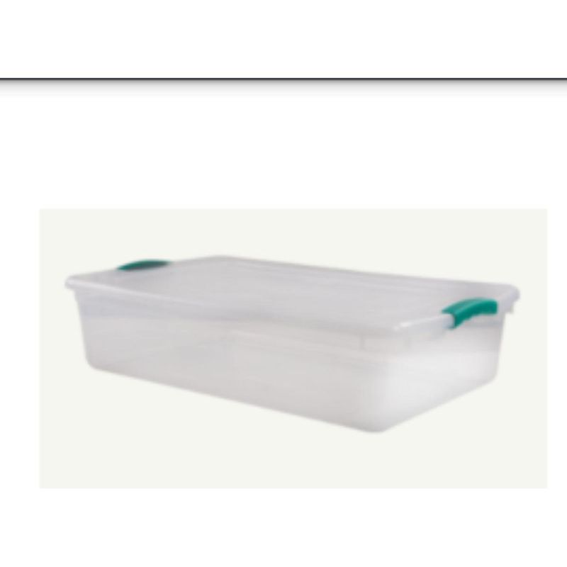 GENERICO - Caja de Almacenamiento Transparente 32 Lts y Tapa Ajustada
