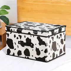 GENERICO - Caja Organizadora Moderna con Diseño de Vaca para Ropa