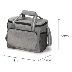 GENERICO - Bolsa Térmica de Almuerzo Plegable y Aislante 23 cm