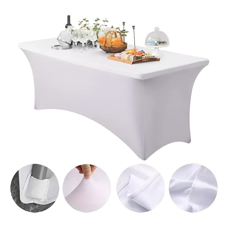 GENERICO - Mantel Rectangular Spandex 183x75 cm para Eventos Elegantes