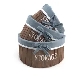 GENERICO - Set de 3 Cajas Organizadoras de Madera para el Hogar