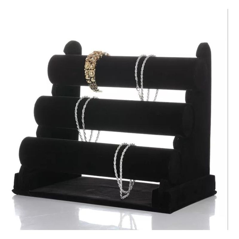 GENERICO - Soporte De Joyas Terciopelo 3 Niveles Para Relojes Y Collares