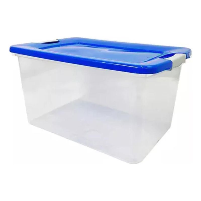 GENERICO - Caja Plástica Organizadora con Tapa de 28 Litros Multicolor