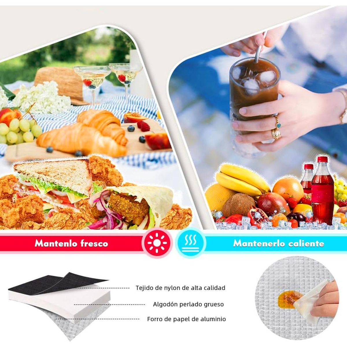 GENERICO - Fiambrera Aislante Elegante de Gran Capacidad y Estilo