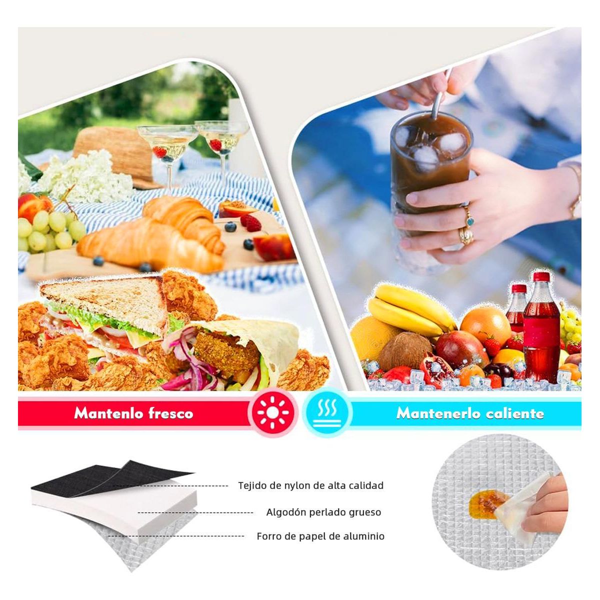 GENERICO - Fiambrera Aislante Elegante de Gran Capacidad y Estilo