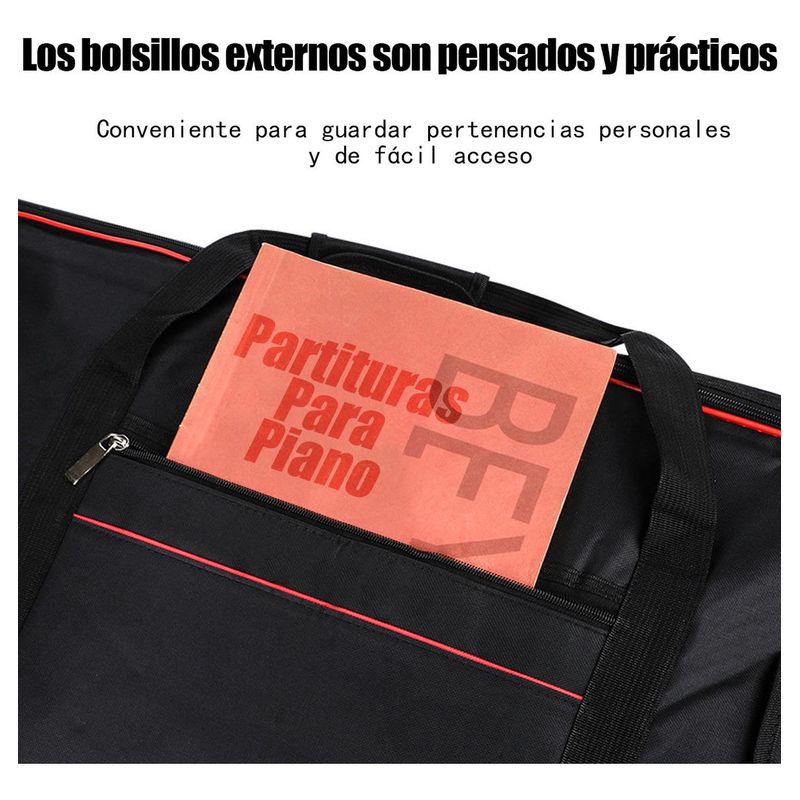 GENERICO - Funda impermeable acolchada para teclado de 61 teclas
