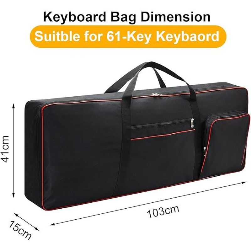 GENERICO - Funda Acolchada Impermeable para Teclado de 61 Teclas