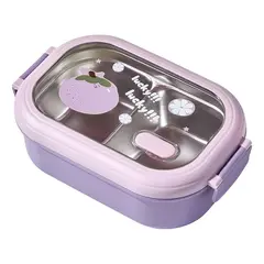 GENERICO - Lonchera Hermética de Acero Inoxidable 1000 ml Escolar