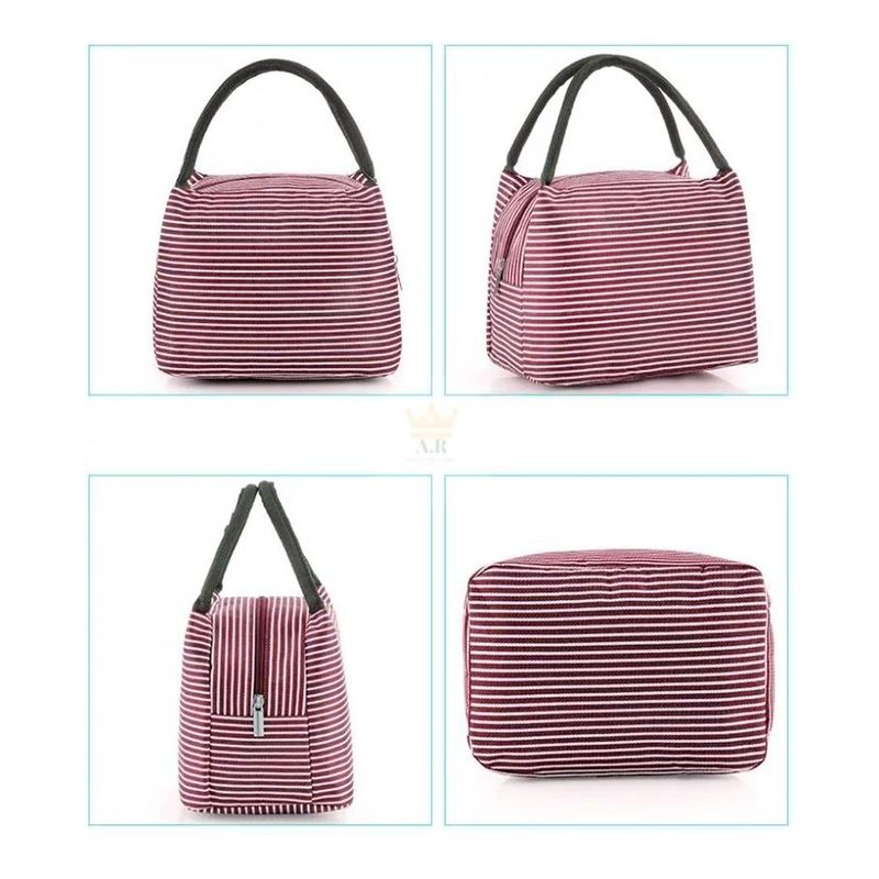 GENERICO - Bolso Térmico de Almuerzo Pack 6 Colores Variados 17x23 cm