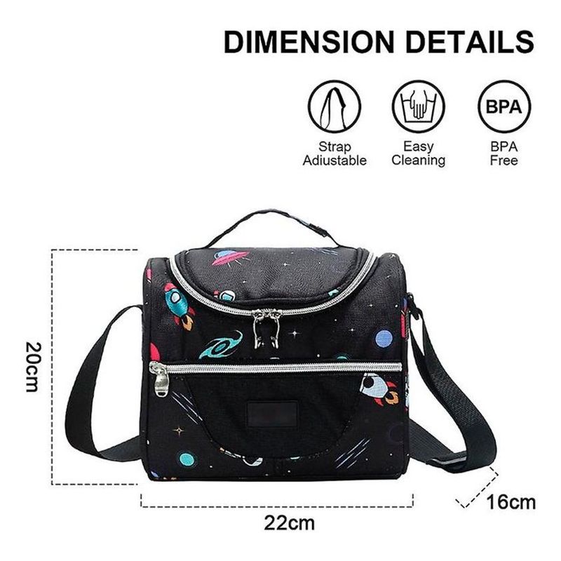 GENERICO - Lonchera Escolar Térmica Impermeable 6L con Diseño Astronauta