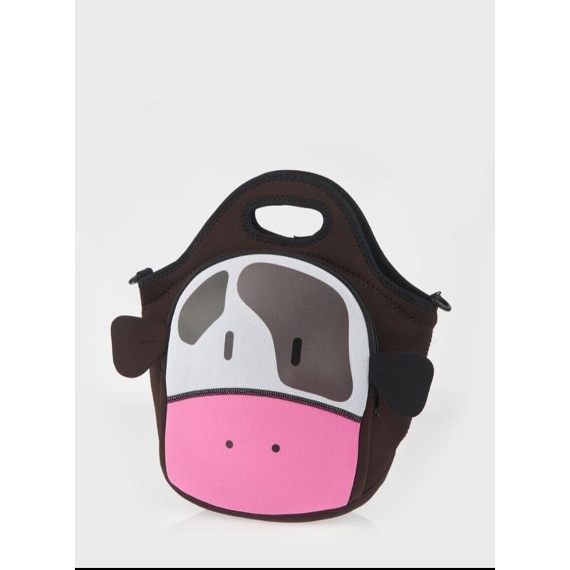 GENERICO - Lonchera Térmica de Neopreno con Diseño de Vaca Infantil
