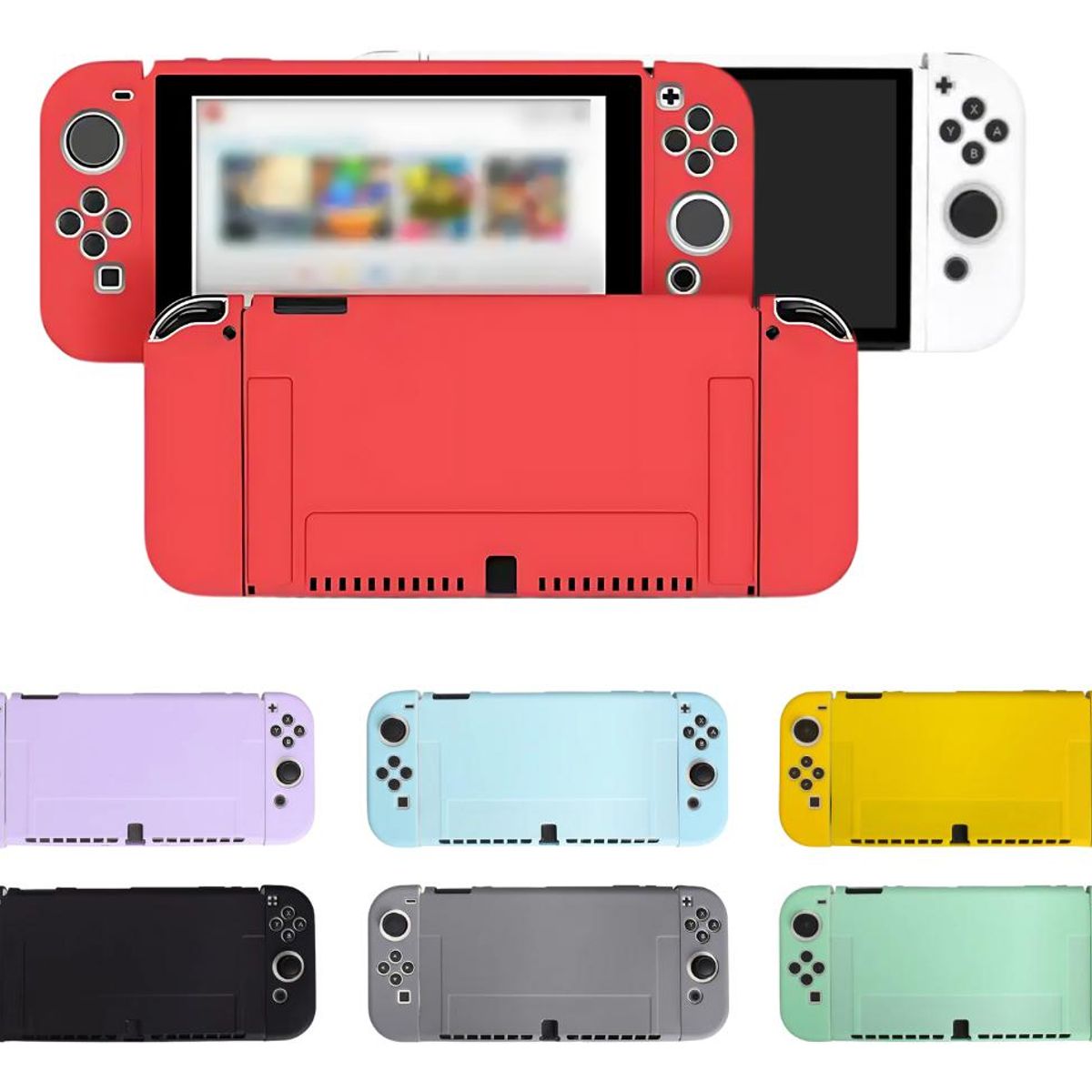 GENERICO - Funda de Silicona Protectora para Nintendo Switch OLED