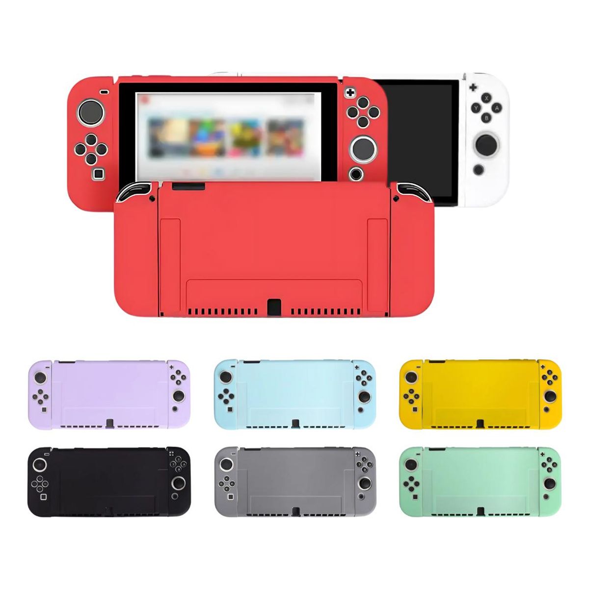 GENERICO - Funda de Silicona Protectora para Nintendo Switch OLED