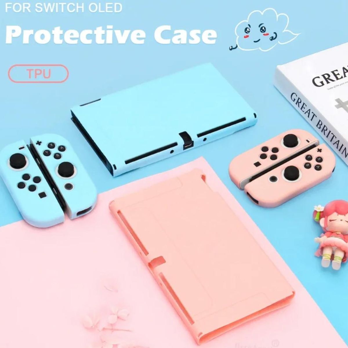GENERICO - Funda de Silicona Protectora para Nintendo Switch OLED
