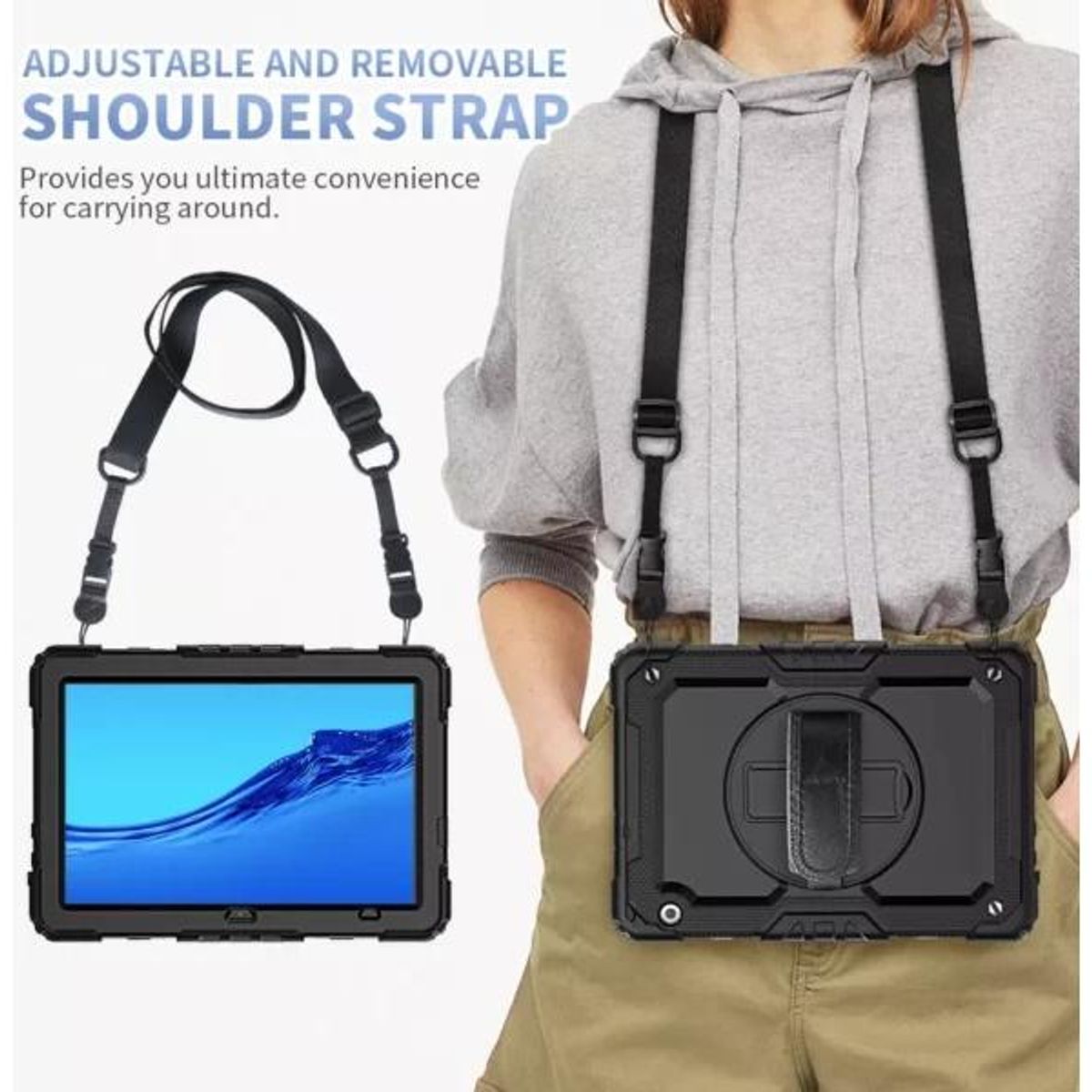 GENERICO - Funda Antigolpes y Soporte Ajustable para Lenovo Tab M8