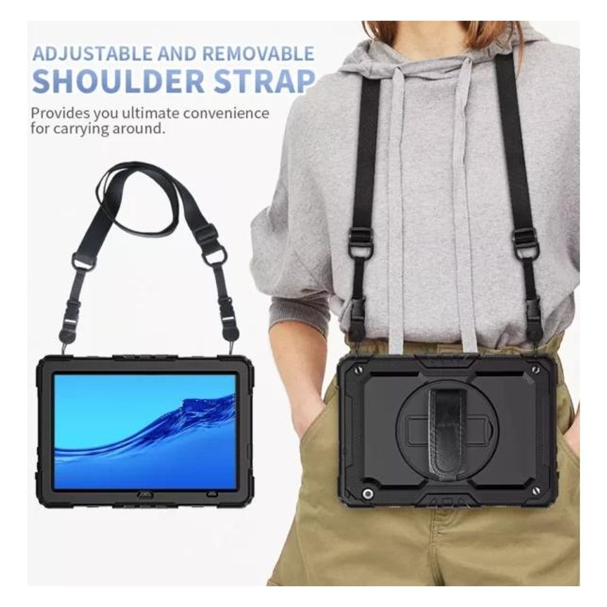 GENERICO - Funda Antigolpes y Soporte Ajustable para Lenovo Tab M8