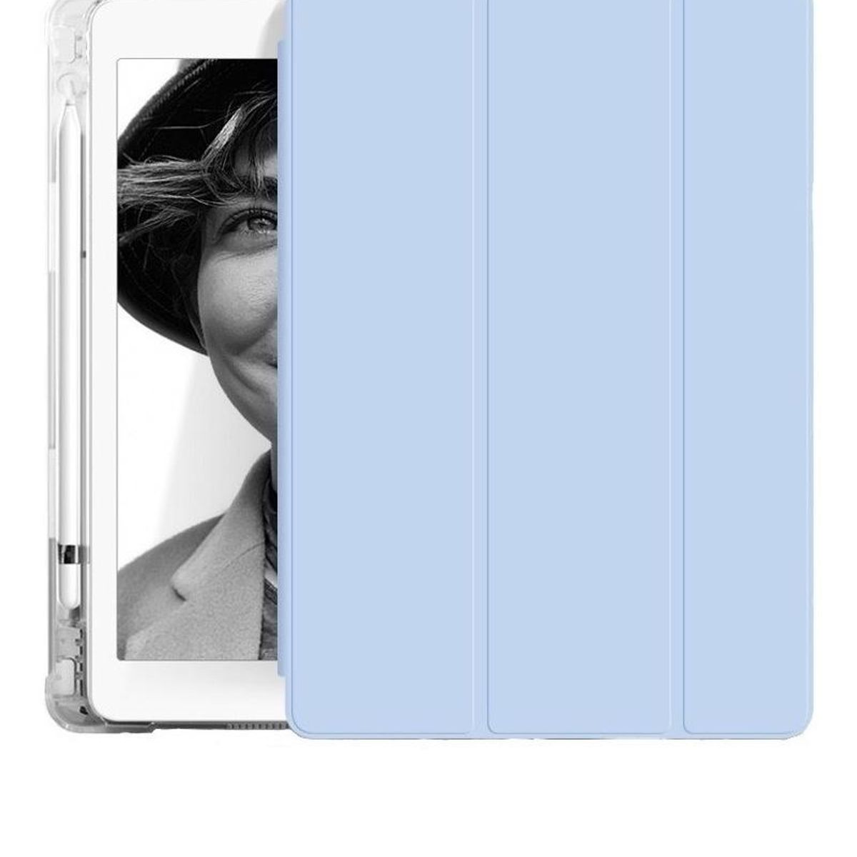 GENERICO - Funda Transparente para iPad 102 con Soporte para Lápiz