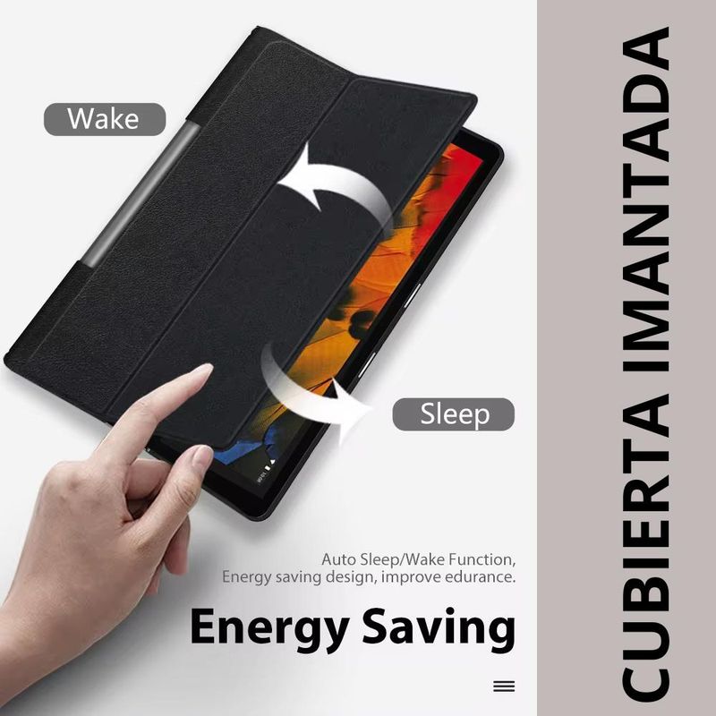 GENERICO - Funda Plegable de Cuero para Tablet 101 Resistente y Ajustable