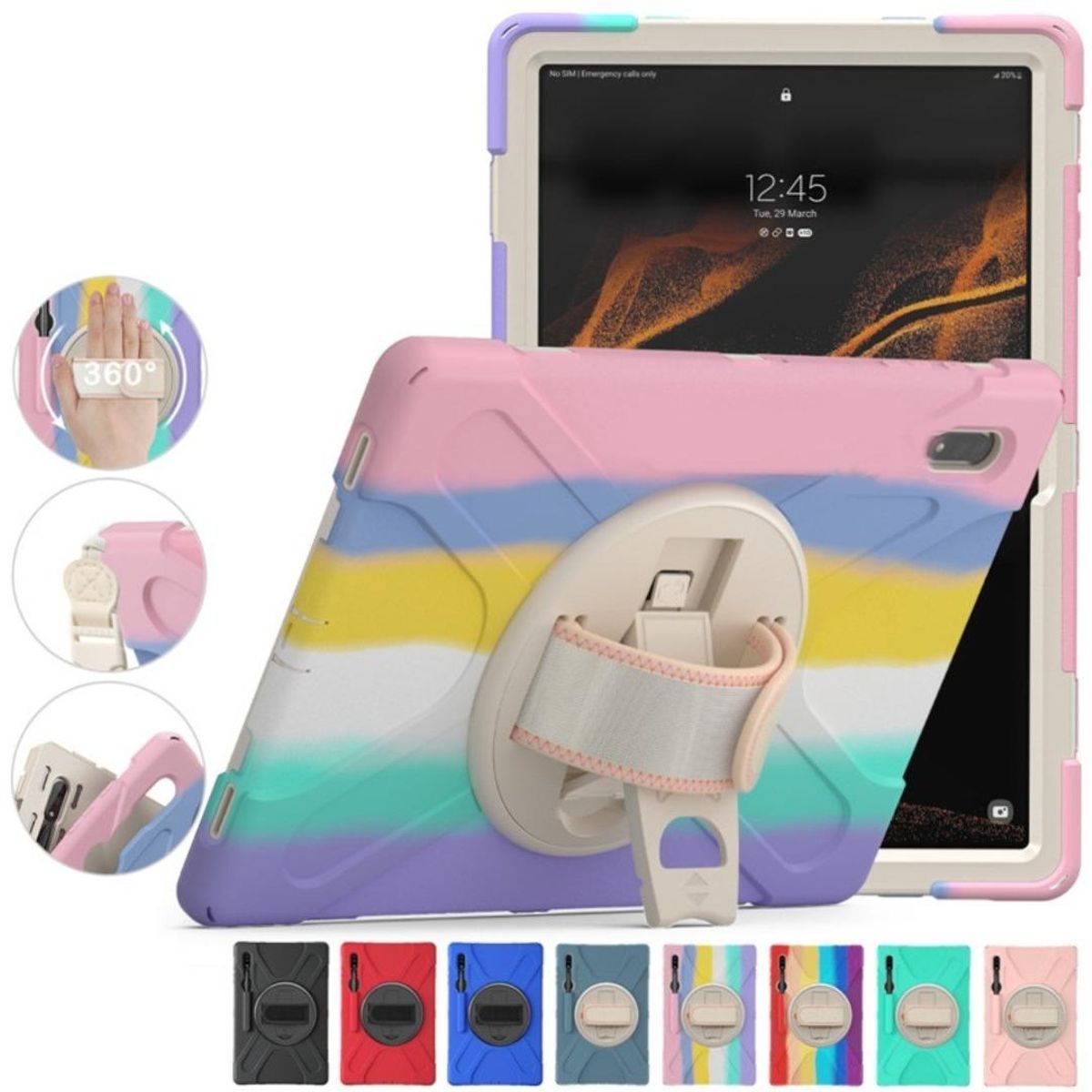 GENERICO - Funda Giratoria 360° para Tablet 105 Resistente a Golpes