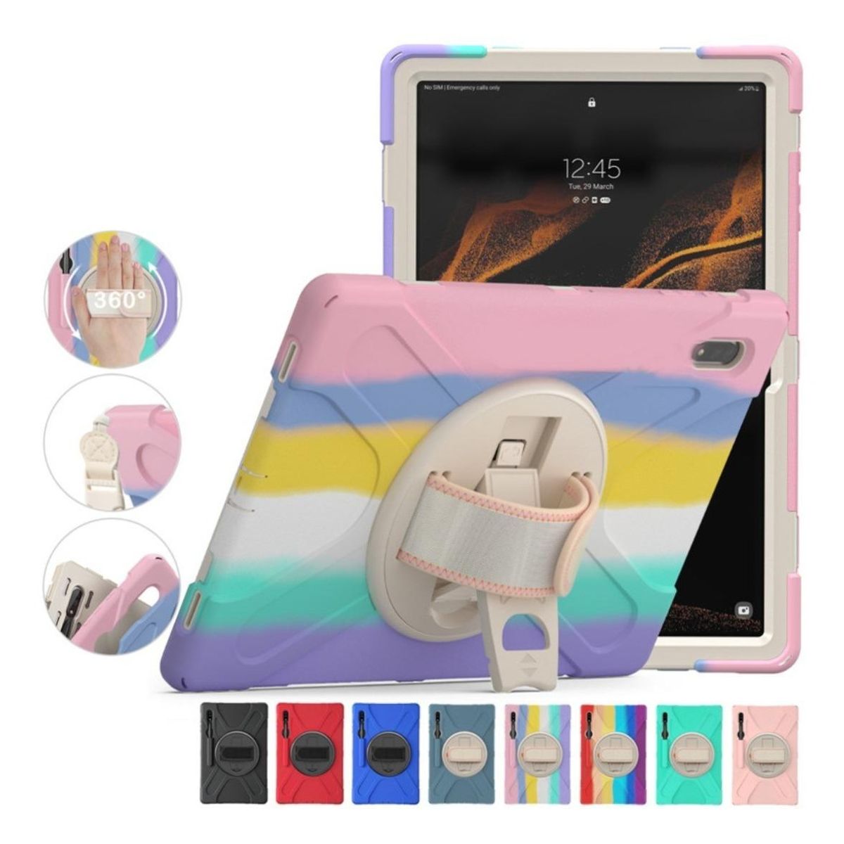 GENERICO - Funda Giratoria 360° para Tablet 105 Resistente a Golpes